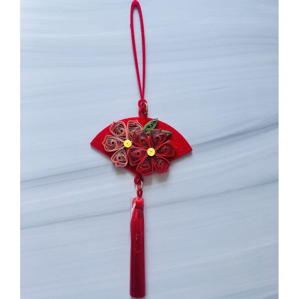 新春捲紙吊飾 - 花開富貴